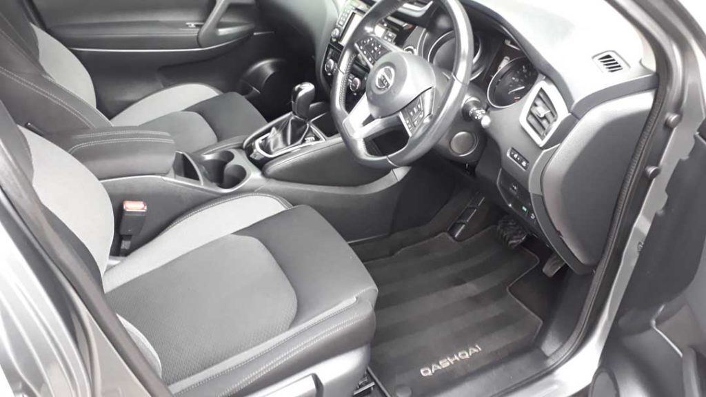 Interior of car